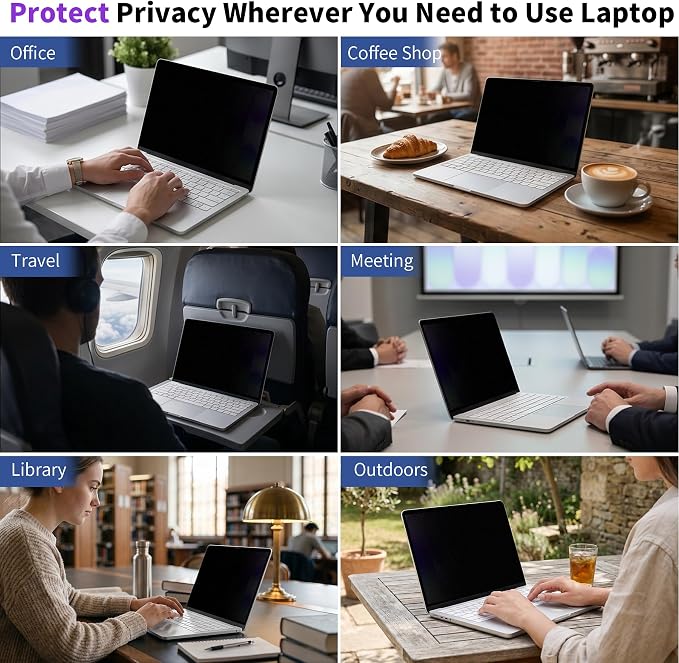 YWXTW 2 Pack Privacy Screen Protector for MacBook Neo 13-Inch A18 Pro, Matte Anti Glare PET Film Blue Light Filter, Laptop Privacy Screen Shield for Mac Neo, Reduces Eye Strain, Bubble-Free Install