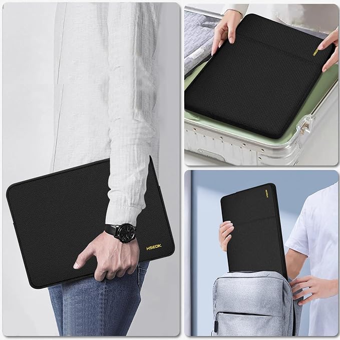 Hseok Laptop Case 13.3-14 Inch Sleeve, Water-Resistant Computer Bag Compatible with MacBook Neo/Pro 14" M5/M4/M3/M2/M1 and All 13.3" Mac Air/Pro, XPS 14 and Most Popular 13.3"-14" Notebook，B01K01