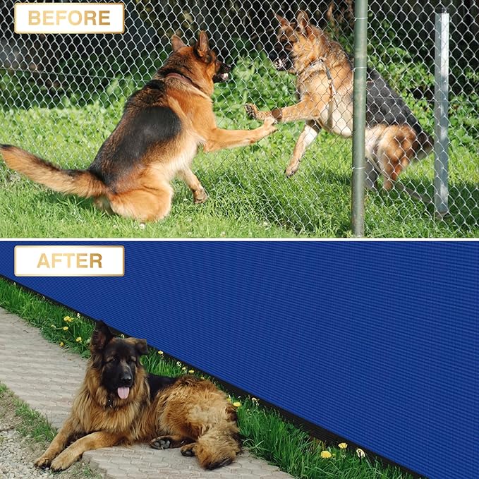 Privacy Fence Screen 6' x 224' Fencing Cover Heavy Duty Mesh Windscreen Cloth for Outdoor Garden Patio Backyard Chain Link Fence Blue