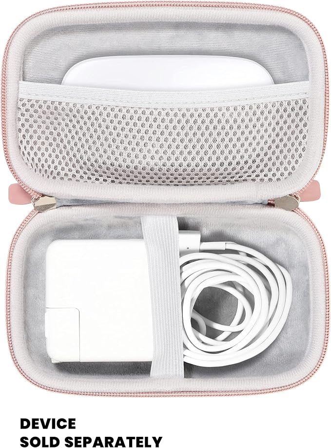 Alltravel All in one case for MacBook Accessories MacBook, MacBook Pro, Air Charger 45W/60W/100W, MagSafe 1/2, Magic Mouse 1/2, Lightning Cord, USB Hub, Type C Hub (Rose Gold)
