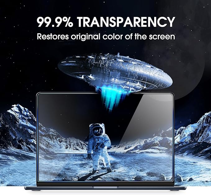 amFilm Designed for MacBook Air 15-Inch (M4 Chip/M3 Chip/M2 Chip, 2023-2025 Released) Tempered Glass Screen Protector [Zero Bubbles][9H Hardness][ Anti-Scratch][ Anti-Fingerprint], 1 Pack
