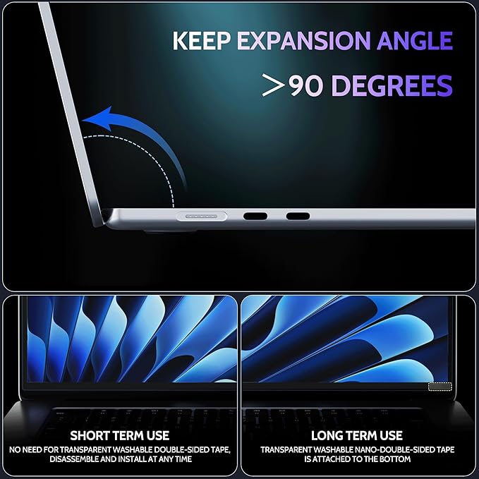 Peslv Magnetic Anti Blue Light Screen Protector for MacBook Air 13.6/13 Inch (2022-2026, M2, M3, M4, M5), Removable Glare Filter for 13.6" Mac Laptop Computer