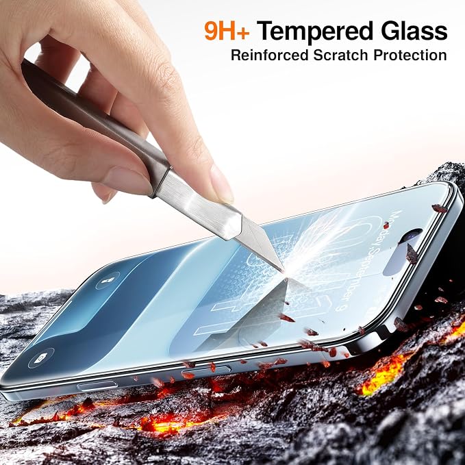 SMARTDEVIL 2 Pack Privacy Screen Protector for iPhone Air, Anti-Spy Tempered Glass Film, 9H Hardness Military Grade Shatterproof, Easy to Install, Auto Bubble-Free and Dust-Free Box, Case Friendly