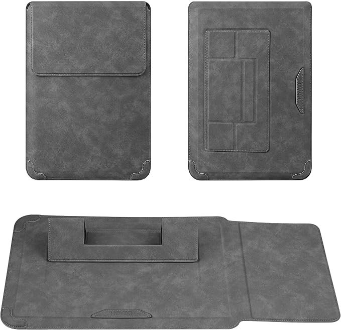 HoYiXi 13.3 Inch Laptop Sleeve Case with Stand - Compatible with MacBook Neo 2026/MacBook Air/Pro 13 (M4/M3/M2/M1 2020-2025), Surface Pro 8 2021, iPad Pro 12.9 & 13-13.3" Dell Acer Laptops,Gray