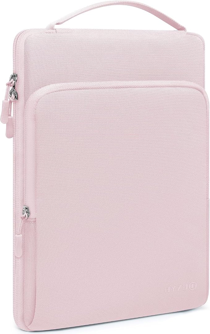 HYZUO 14-15 Inch Laptop Bag Sleeve for MacBook Air 15 M5 A3448 M4 M3 M2 2026-2023, MacBook Pro 15, XPS 14/15 Plus, 15" Surface Laptop, Notebook Case for 14" Dell HP Lenovo Asus Acer, Pale Pink