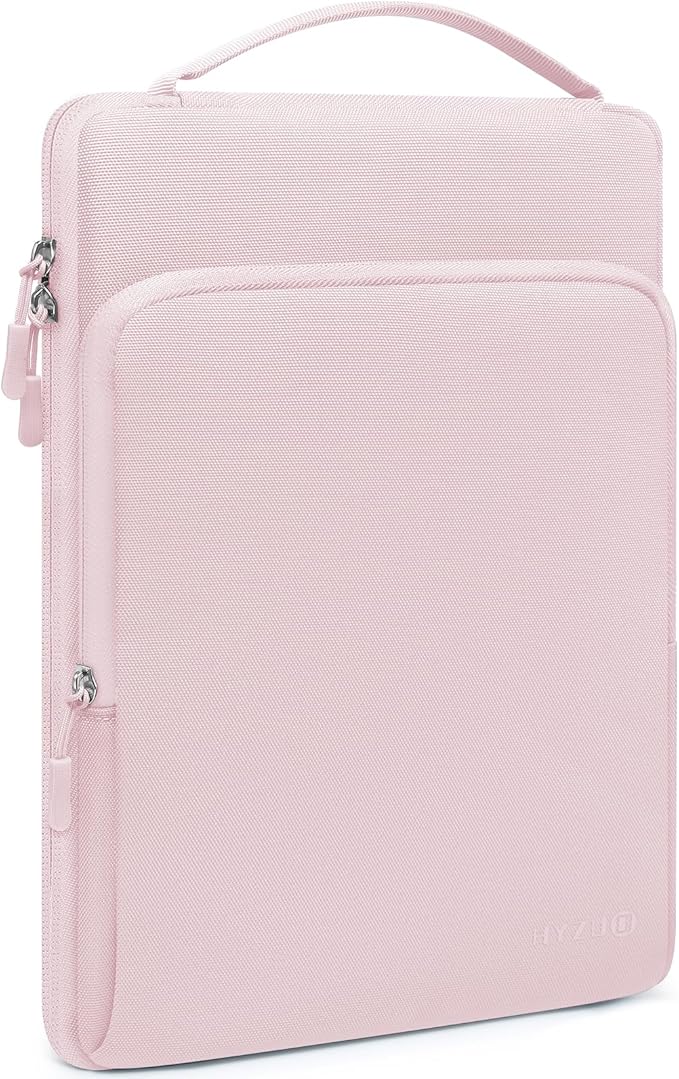 HYZUO 13.3-14 Inch Laptop Bag Sleeve for MacBook Pro 14 M5 M4 M3 M2 M1 Pro/Max A3426 A3427 2026-2021, MacBook Air/Pro 13.3, 13.8"-13.5" Surface Laptop/Book, Notebook Case for 13" Dell HP, Pale Pink