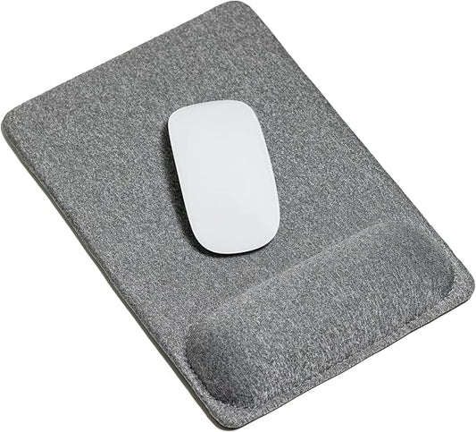 SenseAGE Large Ergonomic Mouse Pad with Wrist Rest Support, Enhanced Comfort & Space, Non-Slip Mouse Mat for Desk, Laptop & Computer, 10.6 x 7.3 inch (Grey)
