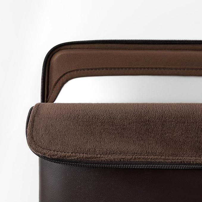 Comfyable Leather Laptop Sleeve Compatible with 16 Inch MacBook Pro M5 Pro/Max & 15 Inch MacBook Air M5 2026 (Loose Fit), Chocolate
