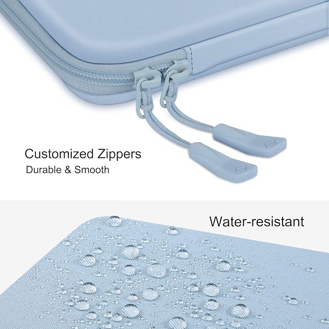 FINPAC Hard Laptop Sleeve Case for 13 inch MacBook Neo A18 Pro, 13 inch MacBook Air 2026 M5/M4/M3/M2, 14 inch MacBook Pro 2026 M5/M4/M3/M2 Pro/Max, Waterproof Case for Dell, Surface Laptop, Ice Blue