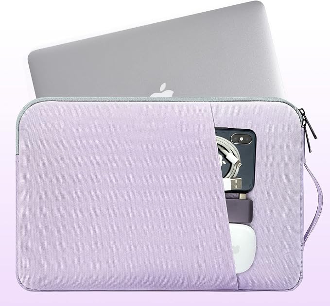 17 inch Laptop Case Sleeve, Padded Protective Shockproof Water-Resistant Laptop Cover with Handle for HP Envy 17 / Pavilion 17, Dell Lenovo Asus Acer MSI 17.3-in Computer Carrying Bag -Purple