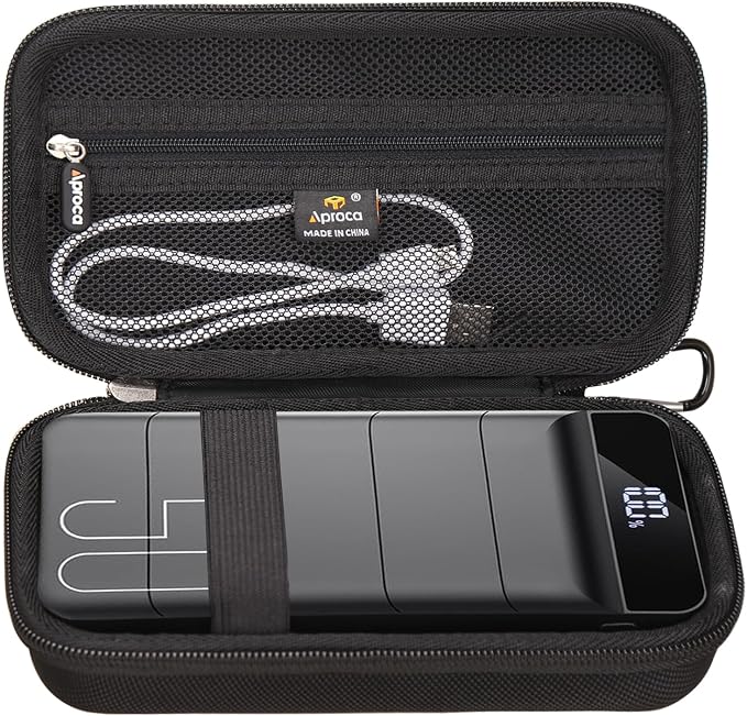 Aproca Case Compatible with Morfec Power Bank Fast Charging 50000mAh 22.5W Portable Charger, Portable Hard Storage Bag for Accessories (Case Only)