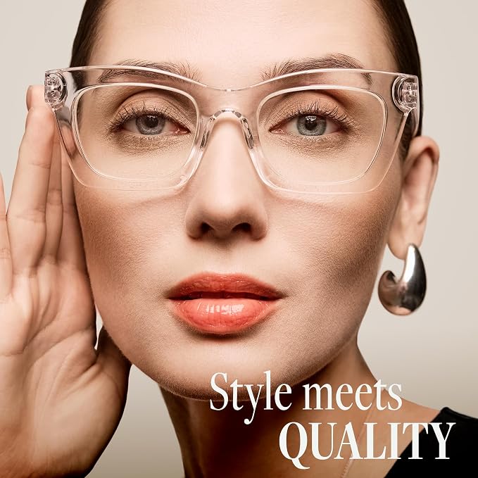 CCVOO 4.0 Stylish Reading Glasses for Women, Stylish Eyeglasses, Blue Light Readers for Women, Cheaters, (A1 Mix)