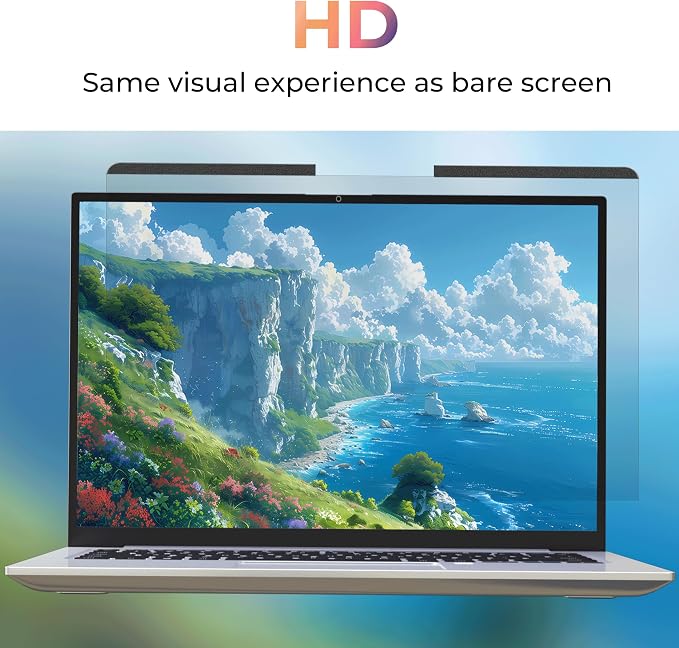 Magnetic Laptop Privacy Screen 14 inch for 16:9 Privacy Shield, 14" Removable Computer Monitor Anti Glare Protector Blue Light Filter, Compatible with HP/Dell/Acer/Lenovo/Samsung/ASUS (12.2x6.9inch/ W x H)