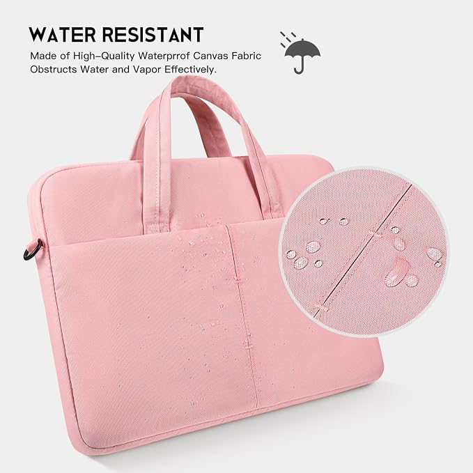 17.3 inch Laptop Sleeve Bag for HP Envy Pavilion 17/LG Gram/MSI/Dell Inspiron/Lenovo Thinkpad/ASUS/Acer Protective Computer Case Shoulder Bag, Pink