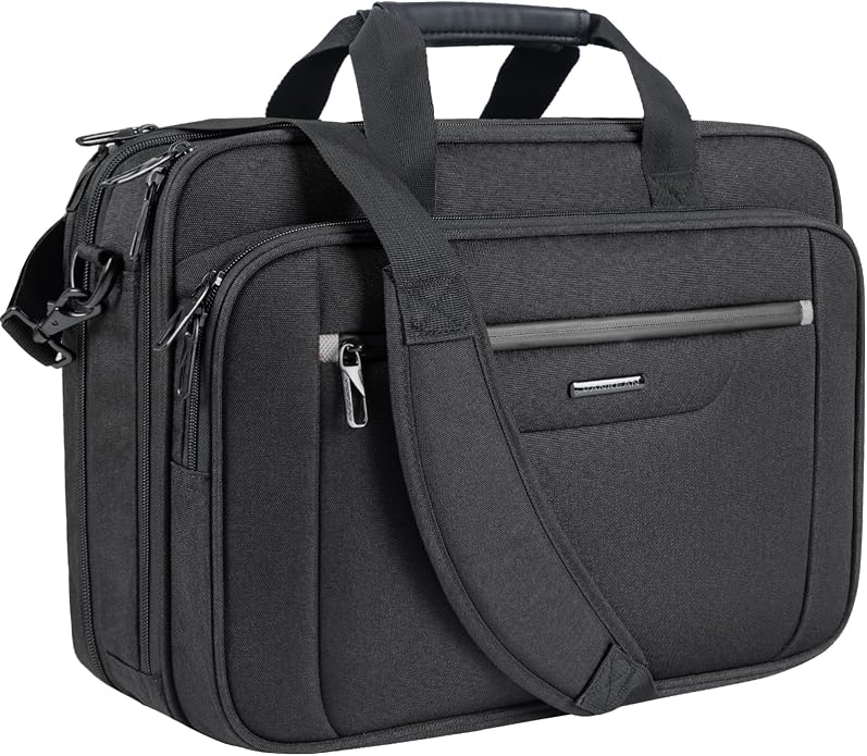 VANKEAN Laptop Briefcase Premium Laptop Case Fits Up to 17.3 Inch Business Shoulder Bag Laptop Expandable Water-Repellent