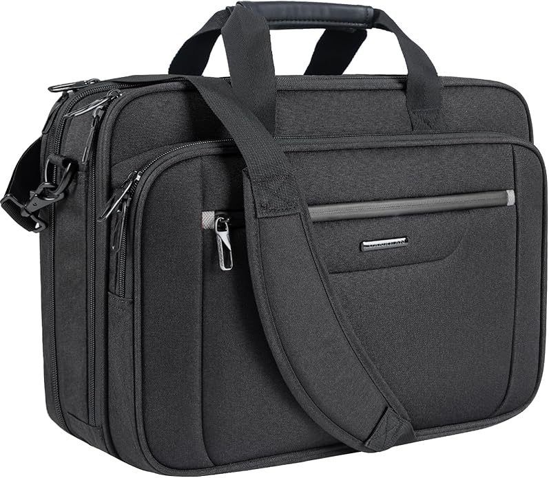 VANKEAN Laptop Briefcase Premium Laptop Case Fits Up to 17.3 Inch Business Shoulder Bag Laptop Expandable Water-Repellent