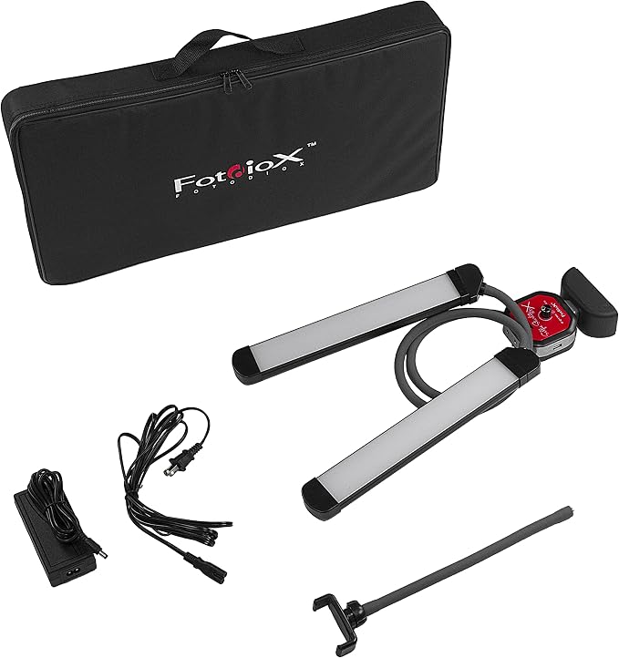 Fotodiox Selfie Starlite Stix TT Tabletop 110 Vlog Light Monitor Kit - Bi-Color Dimmable LED Wand Lights with 110cm Arms for Video Conferencing, Gaming, Makeup, YouTube, Live Streaming Video and More
