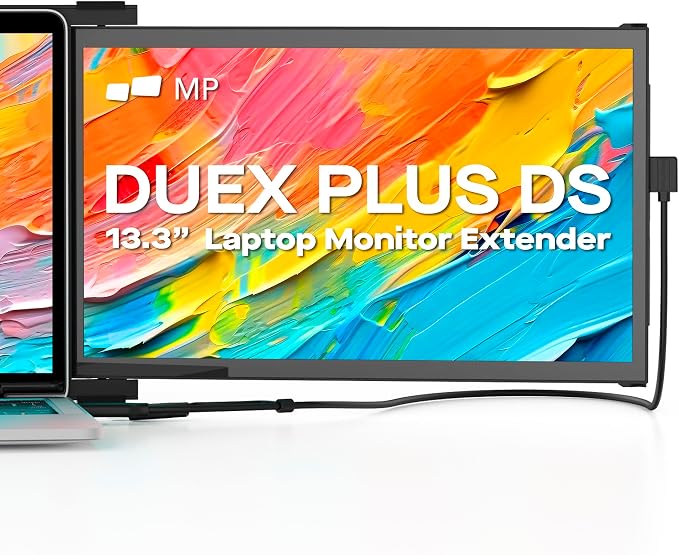 Portable Monitor for Laptops, New Mobile Pixels Duex Plus DS 13.3" FHD 1080P Laptops Screen Extender, USB Type-C/HDMI Plug and Play Laptop Extended Monitor, Windows/macOS/Android/Switch Compatible