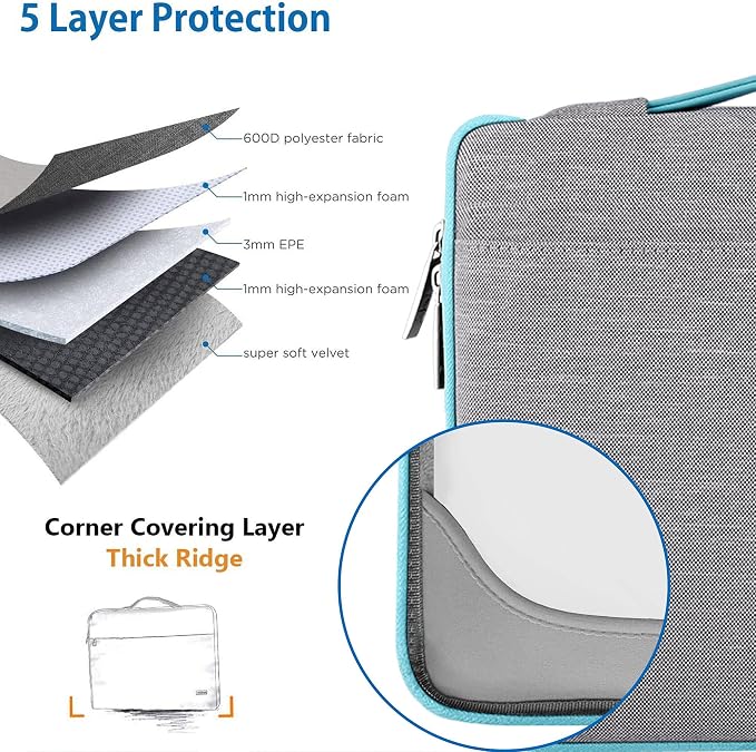 Hseok Laptop Sleeve 13-14 Inch Case Briefcase Compatible with MacBook Neo Pro 14 M5/M4/M3/M2/M1, All Models 13.3 Mac Air/Pro, XPS 13 14, Most Popular 13"-14" Notebooks,L01G04