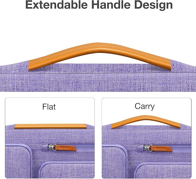 MOSISO 9-11 inch Tablet Sleeve Case for iPad A16 2025, iPad Air 11 inch M3 M2, iPad Pro 11 M4, iPad 10/9/8/7th, Galaxy Tab A9+/S9/S8/Plus 11, Side Open Carrying Bag with 4 Zipper Pockets, Purple