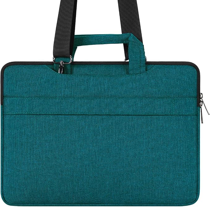 DOMISO 14 inch Laptop Messenger Shoulder Bag Tote Bag for Women for Men,Business Travel Work Computer Bag Chromebook Case Briefcase,Compatible with 15 inch MacBook Air/Pro,14 inch HP Dell ASUS, Teal