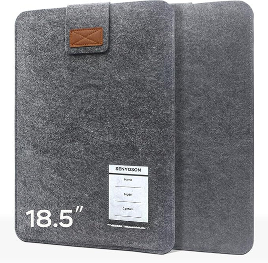 18.5 Inches Portable Monitor Sleeve Case for Sceptre Kado MNN KYY InnoView Yxk ForHelp AYY VisionOwl Yodoit Uperfect ViewSonic, Durable Lightweight Felt Storage Bag, Laptop Screen Extender