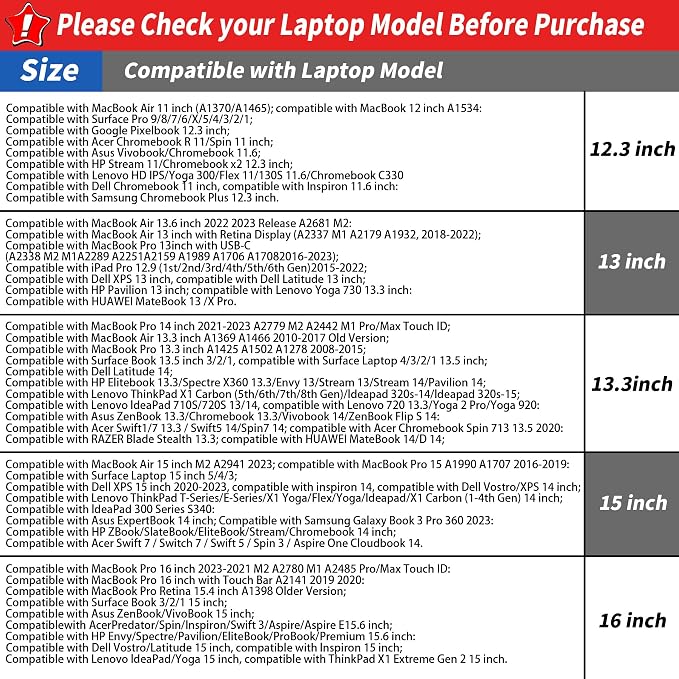 Puffy Quilted Laptop Sleeve with a Removable Shoulder Strap Compatible with MacBook Air/Pro, 13-13.3 inch Notebook, Compatible with MacBook Pro 14 inch M3 M2 M1 Chip 2023-2021