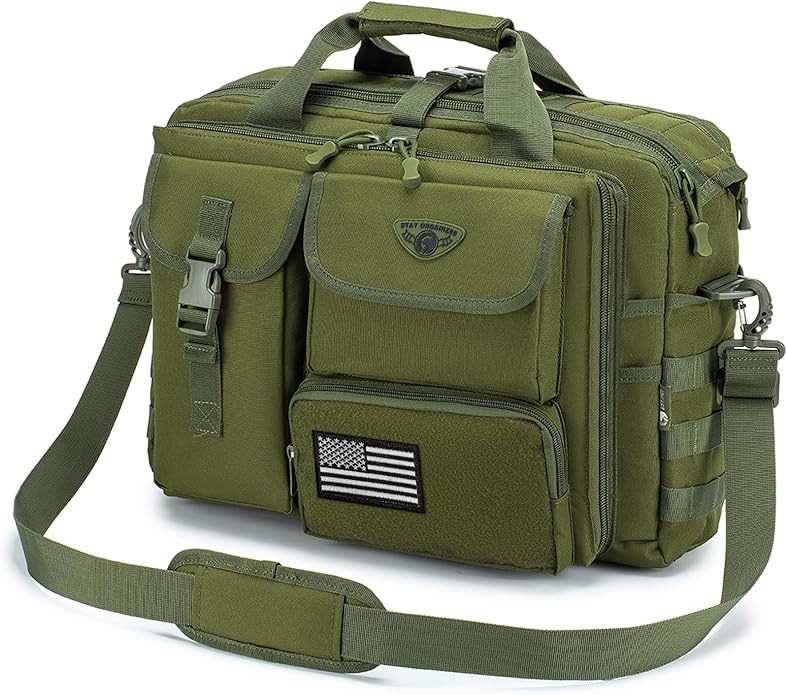 Stypos Tactical Messenger Bag,14inch/15.6inch/17.3inch Briefcase for Man Military Laptop Bag, Flight Work Bags for Pilots