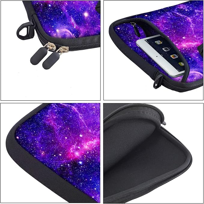 RICHEN Messenger Bag Carrying Case Sleeve with Handle Accessory Pocket Fits Laptops/Notebook/ebooks/Kids tablet/ipad (11-13.3 inch, Purple Galaxy)
