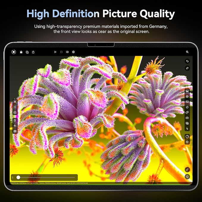 360° Magnetic Privacy Screen for iPad Pro 13 Inch M4/ M5 [2024/2025 7/8th Gen], 4 Way Privacy Removable Anti Glare Blue Light Filter Shield Film Anti Spy Protector