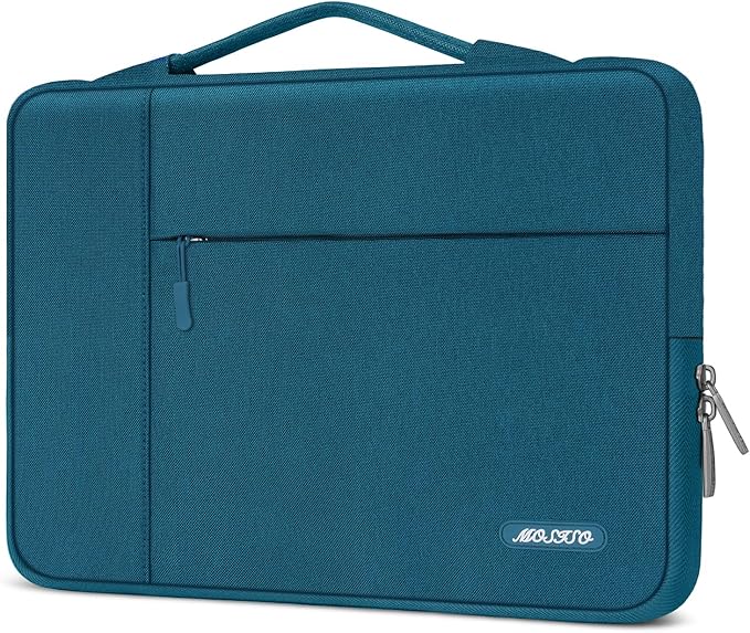 MOSISO Laptop Case 13.3 inch, 13-13.3 inch Laptop Sleeve with Handle Compatible with MacBook Air/Pro 13/Pro 14 M5 M4 M3 M2 M1,HP Dell ASUS Lenovo, Polyester Multifunctional Computer Bag, Deep Teal