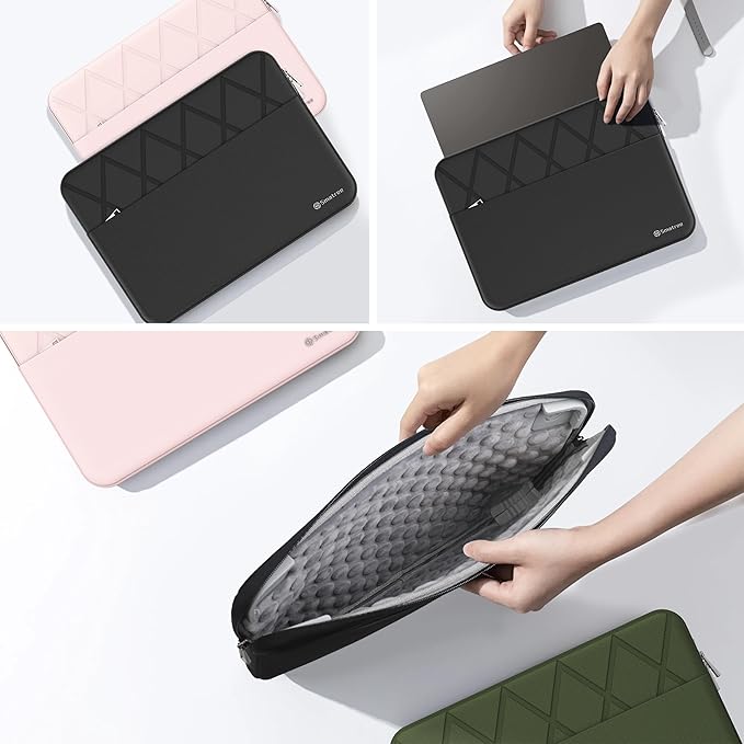 Smatree Laptop Sleeve for 13.8 inch Microsoft Surface Laptop 7 Copilot+PC,Case with Accessory Pocket,YKK Zipper,Patented Shockproof Design(E409)