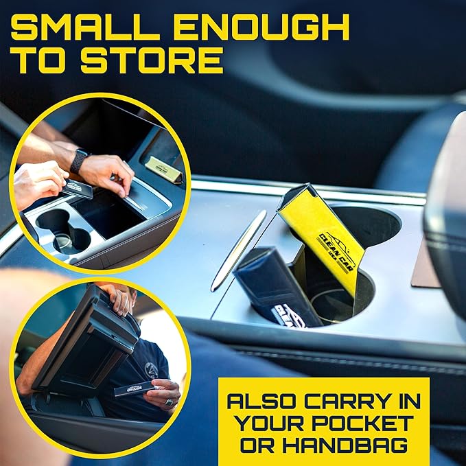Car Screen Cleaner Spray And Wipe, 2-in-1 Spray and Microfiber Cloth Touch Screen Cleaner For Car Display, Cell Phone, Laptop, IPad, IPhone, Macbook Air, Computer (Black)