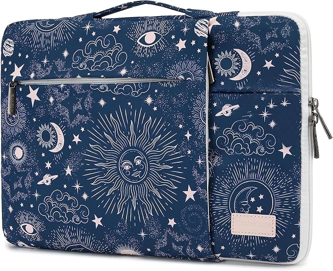 360° Protective 3 Pockets Laptop Sleeve Case Bag Computer Carrying Cover with Handle for MacBook Air 15 inch and 15.6 inch HP, Dell, Acer, Asus, Lenovo Notebook (Sol de Mayo)