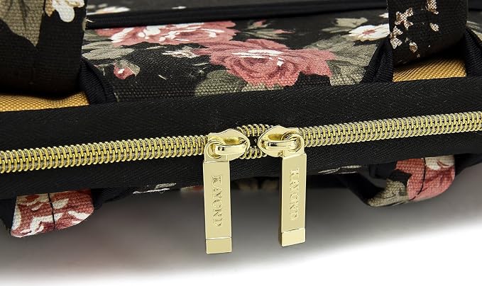 kayond Black C Rose Patten water resistant Laptop Shoulder Messenger Bag Case Sleeve for 12 Inch 13 Inch Laptop,Laptop Briefcase