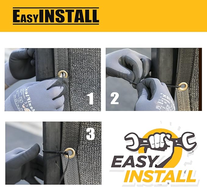 Customized 6' x 82' Beige Fence Privacy Screen,with Bindings & Grommets,Heavy Duty for Gardens,Backyard,Patio,Tennis Court,Pool,Construction Project, Outdoor Events, We Make Custom Sizes