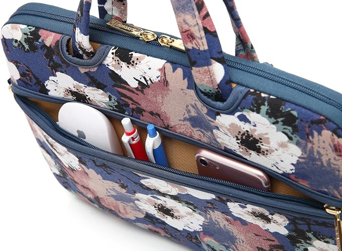 kayond Watercolor Orchid Patten water resistant Laptop Shoulder Messenger Bag Case Sleeve for 12 Inch 13 Inch Laptop,Laptop Briefcase