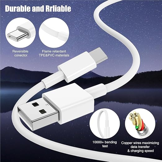 3-Pack [10FT+6FT+3.3FT] Car Carplay Cable USB A to USB C Cable for iPhone 16 15 Pro Plus Pro Max，for iPad Pro/Air/Mini，for Samsung Galaxy S25/S24/S23，for MacBook Pro/Air and More