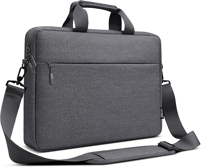 TECOOL Laptop Bag 17 17.3 Inch, Waterproof Laptop Case Sleeve Messenger Bag Briefcase with Shoulder Strap for 17 17.3 Inch Lenovo HP Dell Acer ASUS Notebook Computer Carrying Case, Dark Grey