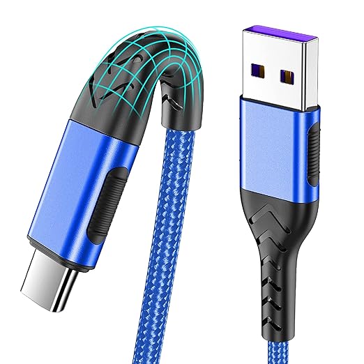 Durcord USB-C Charger, 16ft Fast Charging USB-C Cable, Compatible with iPhone 15 Pro/Plus/Max/Android - Blue
