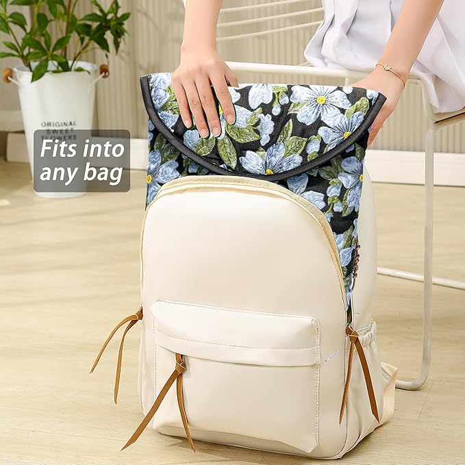 Puffy Laptop Sleeve 15-16 Inch Blue Flower, Protective Carrying Case for Men and Women, Cute Case Bag Compatible with 15 Inch and 16 Inch Laptops, for MacBook Air M2 M1, Asus/Dell Xps/Lenovo in Cover