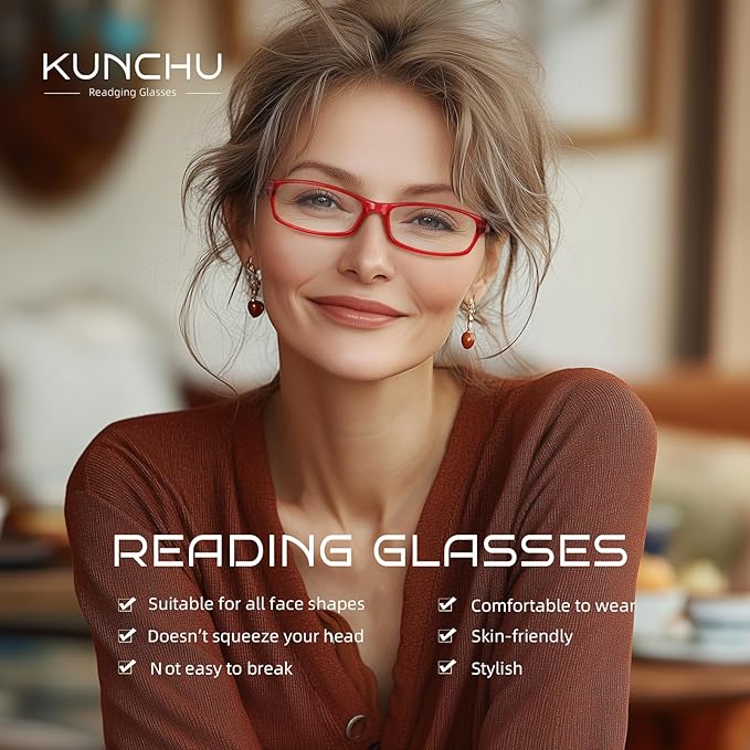 5Pack Reading Glasses for Women - Blue Light Blocking Spring Hinge Computer Readers Anti Glare UV Eyeglasses