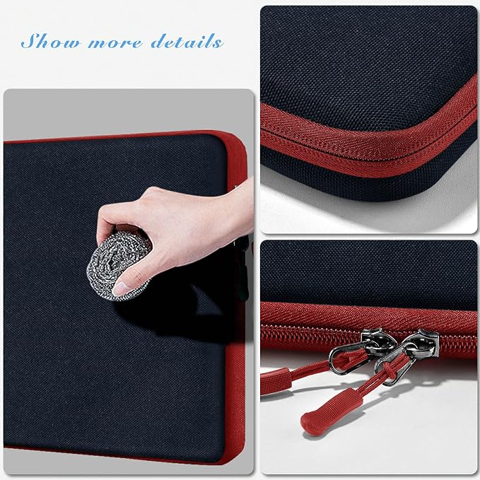 Hseok Laptop Sleeve 15 inch Case Compatible with MacBook Air 15 M5 M4 A3241 M3 A3114 M2 A2941 2025 2024 2023, MacBook Pro 15 A1398, Dell XPS 15, Computer Bag with Side Pocket & Dual Zippers,B02K02