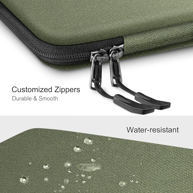 FINPAC Hard Laptop Sleeve Case for MacBook Neo A18 Pro, 13 inch MacBook Air 2026 M5/M4/M3/M2/M1, 14 inch MacBook Pro 2026 M5/M4/M3/M2 Pro/Max, Waterproof Case for Dell, Surface Laptop, HP, Acer, Olive