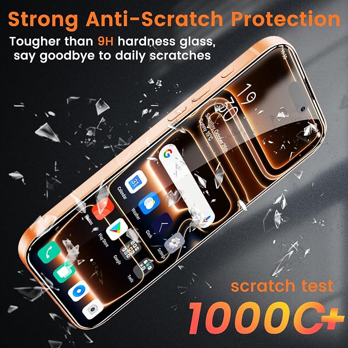 Lesakit 4 Pack Privacy Screen Protector for iPhone 17 Pro Max 6.9-Inch with 4 Pack Camera Lens Protector, Anti Spy Tempered Glass Film 9H Hardness Bubble Free Case Friendly