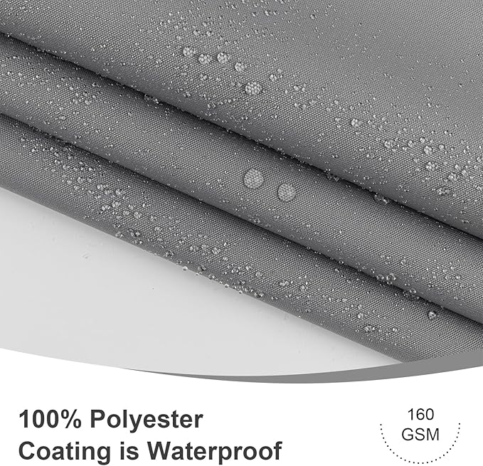LOVE STORY 3' x16' Gray Waterproof Balcony Privacy Screen Cover - Opaque Fence Covering Privacy, 100% Polyester Fabric, UV Protection Shield for Apartment Railing,Outdoor Patio, Deck, Porch
