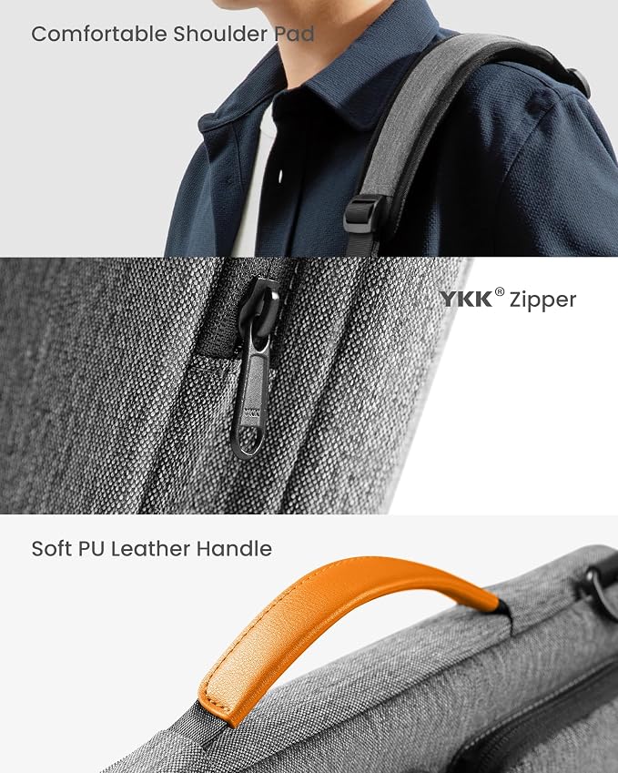 tomtoc Laptop Shoulder Bag for 2026 14 Inch MacBook Pro M5/M4/M3/M2/M1 Pro/Max 2026-2021, 13.5-14.4 Surface Laptop 7/6/Studio 2, Surface Book 3, 360 Protective Case Fit Asus VivoBook