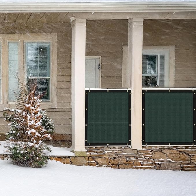 UPGRADE Privacy Fence Screen 4'x31' Dark Green Outdoor 90% Visibility Blockage 170 GSM Mesh Shade Cover Panels for Backyard,Balcony,Home Decoration with Zip Ties,Customized Avaliable