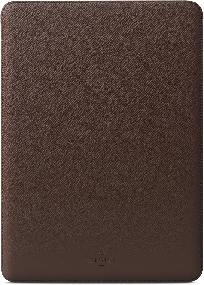 Comfyable Laptop Sleeve 13 Inch Precisely Compatible with MacBook Air M5 2026 & MacBook Pro/Neo A18, Faux Leather Cover Case, Coffee