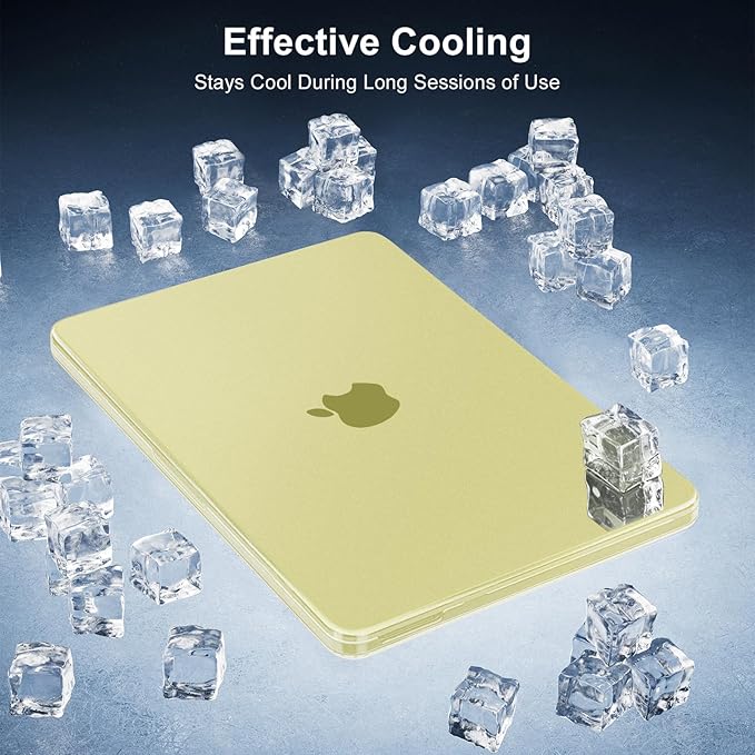 MOSISO Compatible with MacBook Neo Case 13 inch 2026 Release A3404, Seamlessly Closes Scratches & Fingerprints Resistant Hard Shell&Sixteen Grid Puffy Bag&Keyboard Skin&Type C&Screen Film, Citrus